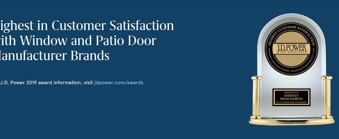 Jd Power Awards for windows and customer satisfaction